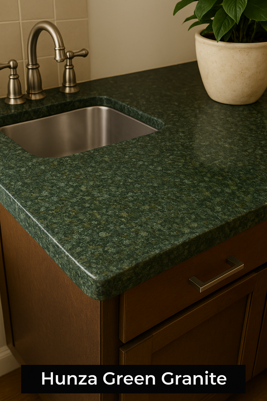 Hunza Green Granite countertop