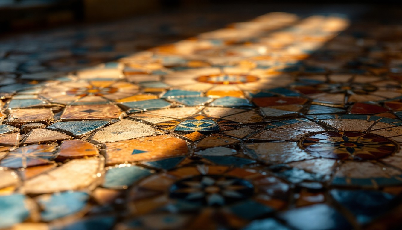 Polished marble surface