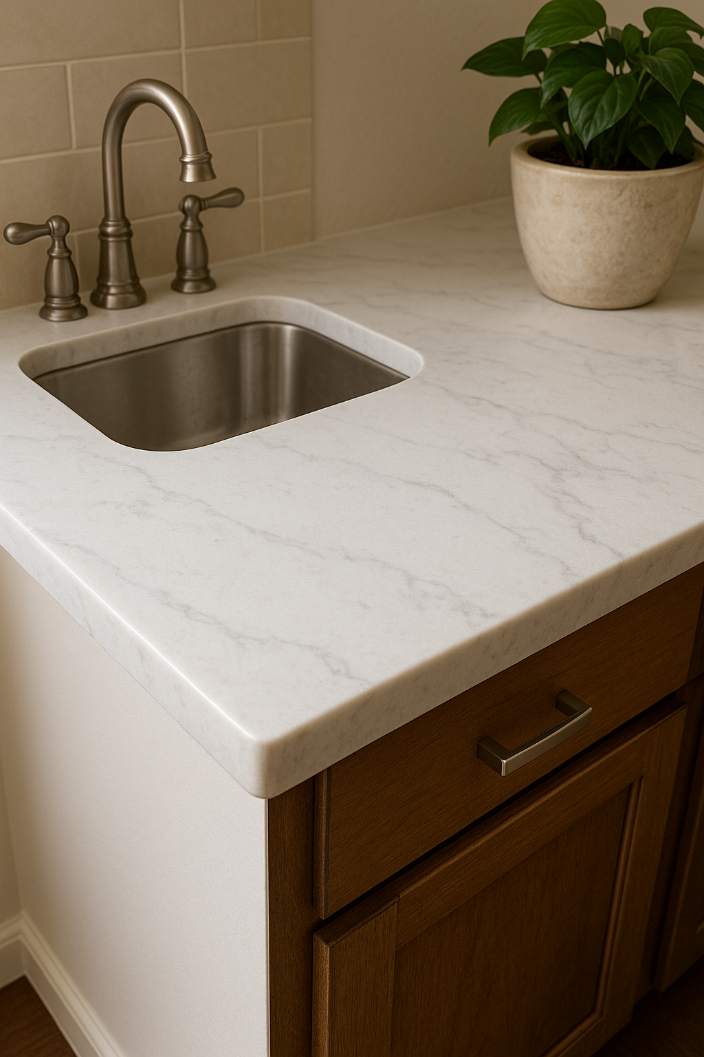 Parlino Plain White marble